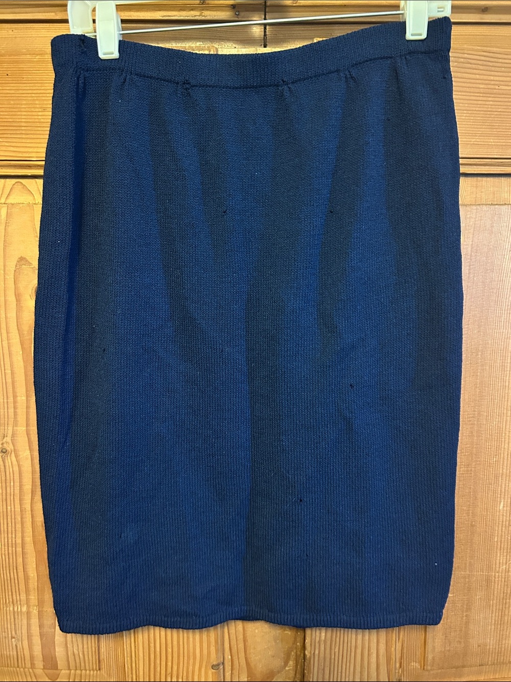 St. John Deep Navy Santana Knit Pencil Skirt 10